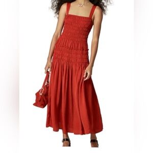 chinese dress ladies Frank & Eileen Daphne Sand, Washed Linen Tan M